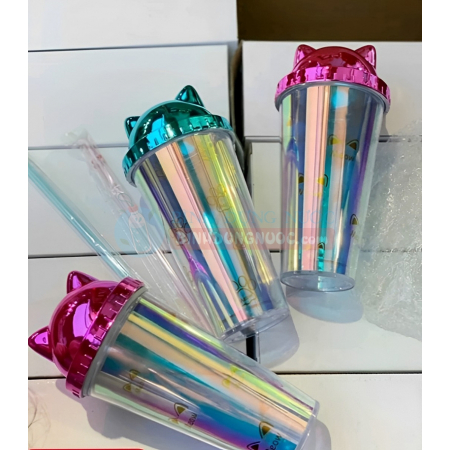 Ly đựng nước 2 lớp Meow