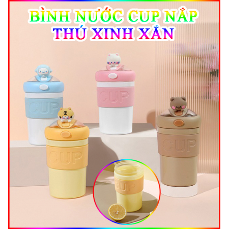 Ly đựng nước Bobo nắp thú cưng